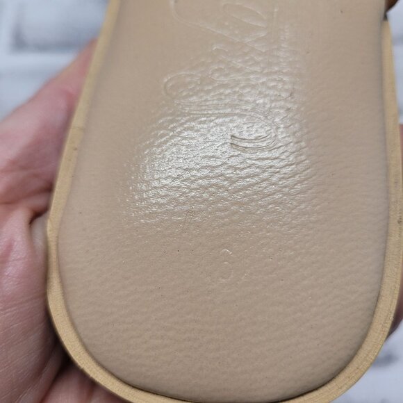 NWOB Sseko Woven Pointed Toe Slip On Mules Camel Brown Leather Size 6 - Picture 7 of 7
